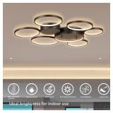 ExBrite 7-Light Matte Black Integrated LED Flush ExBrite 7-Light Matte Black Integrated LED Flush