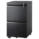 DEVAISE 2-Drawer Mobile File Cabinet with Lock, V DEVAISE 2-Drawer Mobile File Cabinet with Lock, V