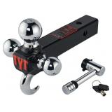 TYT Trailer Hitch Tri Ball Mount with Hook, 1-7/8 TYT Trailer Hitch Tri Ball Mount with Hook, 1-7/8