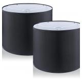 *READ DESC* Lamp Shades Set of 2 Drum Lampshade f *READ DESC* Lamp Shades Set of 2 Drum Lampshade f