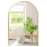 Amgngala Gold Arched Mirror 20' x 30' Gold Wall M Amgngala Gold Arched Mirror 20' x 30' Gold Wall M
