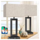 MoMyofdy Tall Table Lamps for Living Room Set of 2