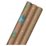 Hallmark Holiday Kraft Tri-Pack with Cut Lines on