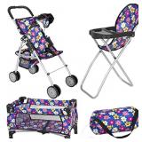 fash n kolor Doll 3 Piece Play Set Baby Doll Acces