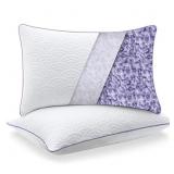 MOLCLCUY Memory Foam Pillows Queen Size Set of 2 A