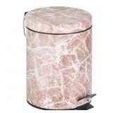 mDesign Small Modern 1.3 Gallon Round Metal Lidded