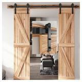EaseLife 6 FT Double Door Sliding Barn Door Hardwa