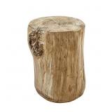 Ball & Cast Faux Wood Tree Stump Stool MgO Accent