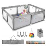 Cowiewie Baby Playpen with Mat 80.7X 61 x 27 inch