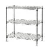 SINGAYE 3 Shelf Wire Shelving Unit Adjustable Stor