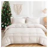 Bedbay California King Comforter Set Beige Boho Co