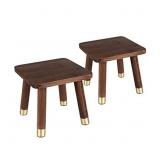 Bogaojc 2 Pack of 10 Inch Wooden Step Stool, Plant