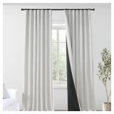 Linen Blackout Curtains 96 Inches Long for Living