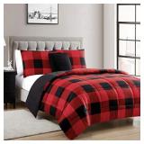 Sweet Home Collection 4 Piece Buffalo Check Plaid