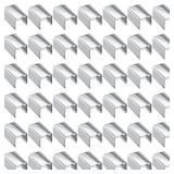 HINZIC 300pcs 6x10mm Fold Over End Caps Fasteners