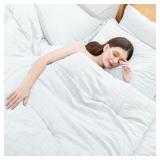 Cosybay Queen Comforter Set - 3 Pieces Seersucker
