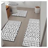 Vaukki Bathroom Rugs Set 4 Pieces, Non-Slip Tribal