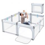 Foldable Baby Playpen 71"x71", Dripex Upgrade Kids