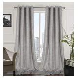always4u Soft Velvet Curtains 108 Inch Length Long