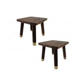 Dajingkj Black Walnut Wood Rabbit Ear Chairs Stool