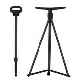 DINVES Portable Cane Seat, Walking Cane with Seat,