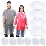 200 Pieces Disposable Rain Ponchos for Adults Bulk