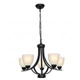 BONLICHT Traditional Chandelier Black 5 Light Mode