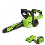 Greenworks 40V 12" Cordless Compact Chainsaw (Grea