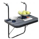 Sundale Outdoor Folding Balcony Bar Table for Rail