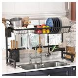 Over The Sink Dish Drying Rack, 2-Tier Adjustable