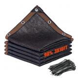 Black 90% Fence Privacy Screen, 3x10FT Shade Cloth