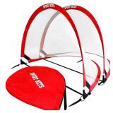 Pop Up Soccer Goals for Kids (2 Goal Set, 6 FT) wi