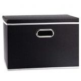 PRANDOM Large Foldable Storage Box with Lid [1-Pac