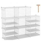 C&AHOME Wire Cube Storage Unit, Interlocking Metal
