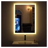 HAUSCHEN HOME 32 x 24 inch LED Lighted Bathroom Mi