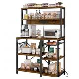 SUPERJARE Bakers Rack with Power Outlet, 35.4 Inch