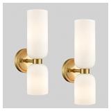 DEYNITE Gold Wall Sconces Set of Two 2-Light Moder