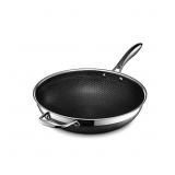 HexClad 12 Inch Hybrid Nonstick Wok, Dishwasher an