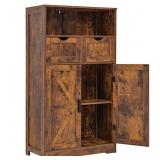 WEENFON Floor Storage Cabinet with 2 Adjustable Dr