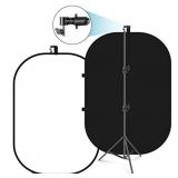 NEEWER 5x7ft/1.5x2m Chromakey Black Backdrop White