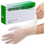 Lallisa 500 Pcs Clear Vinyl Disposable Gloves Plas