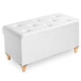 GLAXYFUR Ottoman with Storage for Living Room, Fau