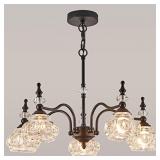 **READ DESC** ZILANL Modern 5-Light Chandelier Bla