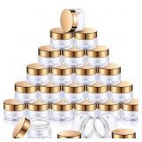 SATINIOR 24 Pieces Empty Clear Plastic Jars with L