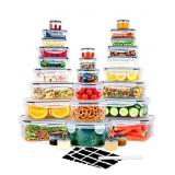 FOOYOO 56 Pcs Large Food Storage Containers Set wi