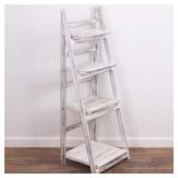 Milltown Merchants Ladder Shelf - Wooden Leaning B