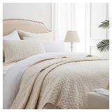 SunStyle Home Quilt Set Queen Beige Lightweight Be