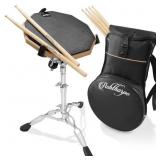 Ashthorpe Drum Practice Pad Set with Snare Stand,