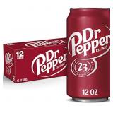 Dr Pepper Soda, 12 fl oz cans, 12 pack