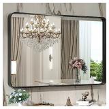 TokeShimi 40 x 30 Inch Wall Mirror for Bathroom Bl